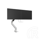 MULTIBRACKETS asztali konzol (2 képernyős, 15-28", VESA 75x75/100x100, fehér, gázrugós)