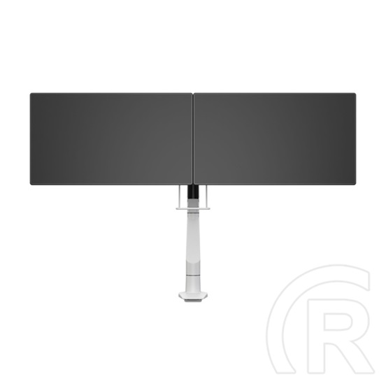 MULTIBRACKETS asztali konzol (2 képernyős, 15-28", VESA 75x75/100x100, fehér, gázrugós)