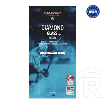 MYSCREEN DIAMOND GLASS EDGE képernyővédő üveg (2.5D, full glue, teljes felületén tapad, karcálló, 0.33 mm, 9H) FEKETE
