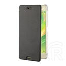 Made for XPERIA Sony Xperia X (F5121) tok álló, bőr hatású (Flip, oldalra nyíló, bankkártya tartó, karbon minta) fekete