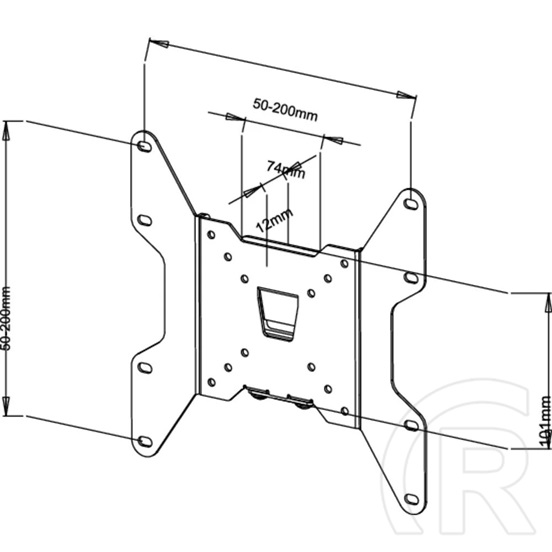 Manhattan TV Fali konzol, ultra keskeny, max.VESA:200x200, 23"-42"