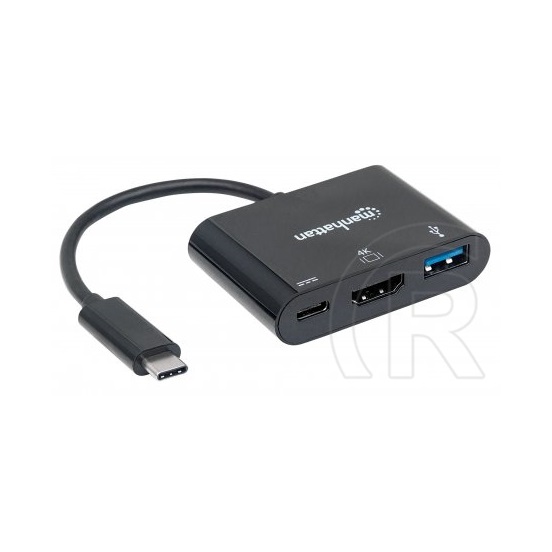 Manhattan USB 3.1 Type-C multiport adapter (HDMI, USB-A, USB-C)