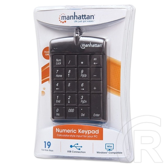 Manhattan numerikus billentyűzet (USB, fekete)