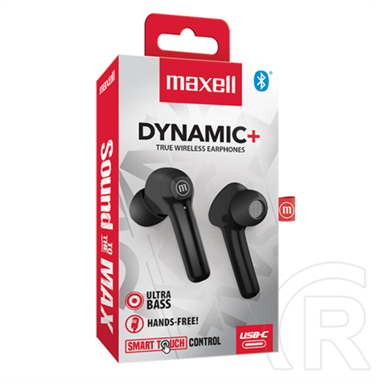 Maxell Dynamic+ bluetooth fejhallgató sztereo (v5.3, mikrofon, TWS, fekete)