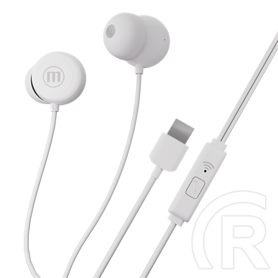 Maxell IN-BAX fülhallgató (USB-C, vezetékes, mikrofon, sztereó, fehér)