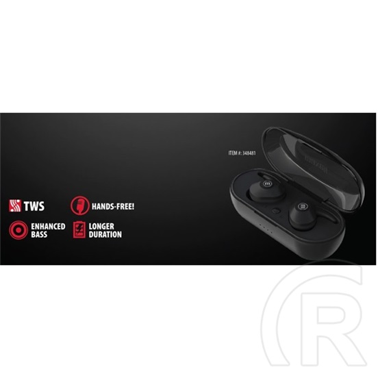Maxell Mini Duo bluetooth fülhallgató sztereó (v5.0, TWS, mikrofon, fekete)