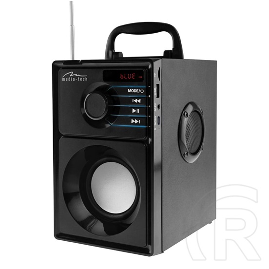Media-Tech Boombox bluetooth hordozható hangszóró (v2.1, 15W, beépített akku 6 óra üzemidő, microSD, USB, AUX, FM rádió,