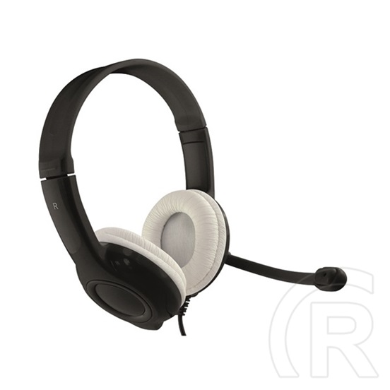 Media-Tech Epsilion mikrofonos fejhallgató USB (fekete-fehér)