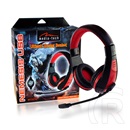 Media-Tech Nemesis mikrofonos fejhallgató USB (fekete-piros)