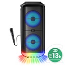 Media-Tech Power Audio bluetooth hangszóró (v5.3, 50W RMS, 13 óra üzemidő, mikrofon, karaoke, FM, disco fény, USB-C)