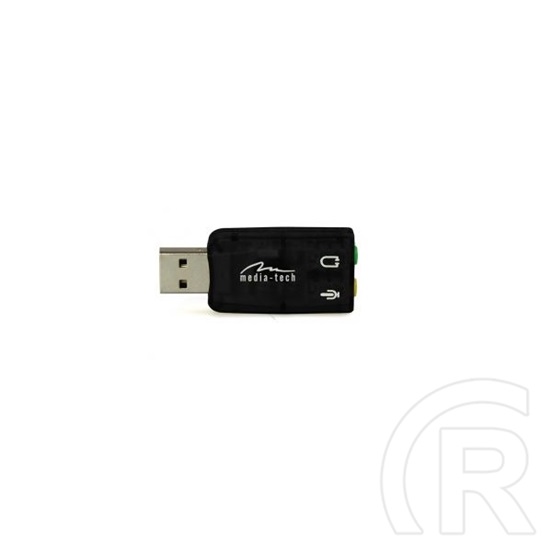 Media-Tech USB hangkártya (virtuális 5.1, USB 2.0, 2x 3,5 mm jack, külső)