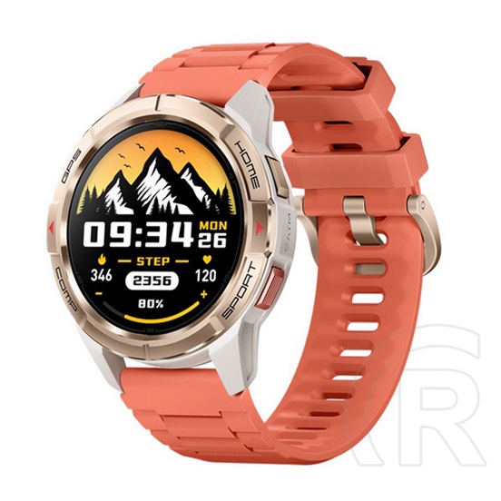 Mibro watch gs active okosóra (szilikon szíj, aktivitásmérő, pulzusmérő, gps, 5 atm, vízálló) arany