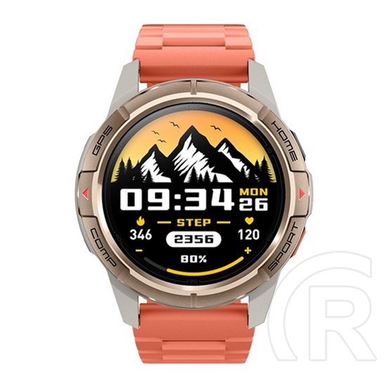 Mibro watch gs active okosóra (szilikon szíj, aktivitásmérő, pulzusmérő, gps, 5 atm, vízálló) arany