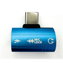 Mic-Lock Microphone Blocker adapter (USB-C, SoundPass & Secure Charger, kék)
