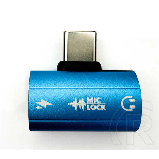 Mic-Lock Microphone Blocker adapter (USB-C, SoundPass & Secure Charger, kék)