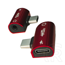 Mic-Lock Microphone Blocker adapter (USB-C, SoundPass & Secure Charger, piros)