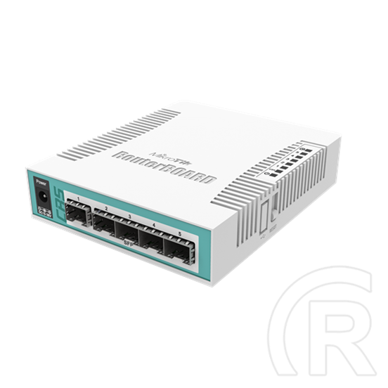MikroTik CRS106-1C-5S switch/router (asztali, 1x 1 Gbps combo, 5x 1 Gbps SFP, 128 MB RAM, 16 MB flash, RouterOS L5)