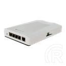 MikroTik CRS304-4XG-IN Desktop Switch (4x10G RJ45, 1x1G Ethernet, PoE-IN 802.3af/at, passzív hűtés, 512MB RAM)