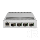 MikroTik CRS305-1G-4S+IN switch (1x 1GbE, 4x 10Gb SFP+, asztali, menedzselhető, webes, 512MB RAM, 16MB flash)