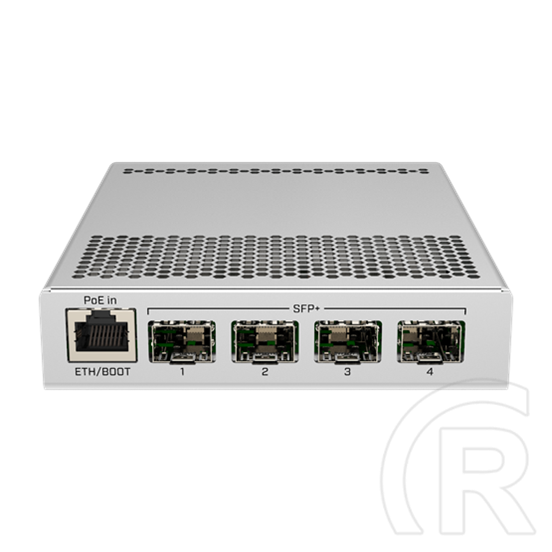 MikroTik CRS305-1G-4S+IN switch (1x 1GbE, 4x 10Gb SFP+, asztali, menedzselhető, webes, 512MB RAM, 16MB flash)