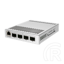 MikroTik CRS305-1G-4S+IN switch (1x 1GbE, 4x 10Gb SFP+, asztali, menedzselhető, webes, 512MB RAM, 16MB flash)