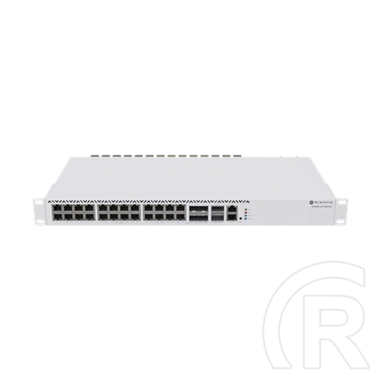 MikroTik CRS326-4C+20G+2Q+R rackbe szerelhető switch (20x 2,5G RJ45, 4x SFP+, 2x QSFP+ 40G)