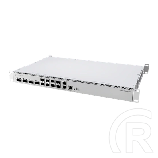 MikroTik CRS812 DDQ rackbe szerelhető switch (8×50G SFP56, 2×200G QSFP56, 2×400G QSFP56-DD, 2×10G Ethernet)