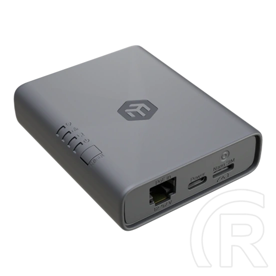 MikroTik KNOT LTE4 ipari gateway (LTE Cat4 150 Mbps, nanoSIM, 1x 1G Ethernet, PoE-in, GNSS, BLE, -40–70°C, IP20)