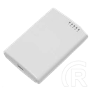 MikroTik PowerBox RB750P-PBr2 router (5x 10/100, 4x passzív PoE kimenet, PoE-in, DC jack, kültéri, fehér)