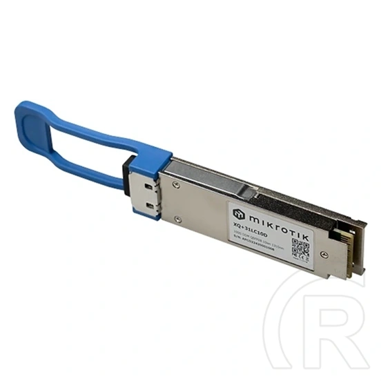 MikroTik QSFP28 optikai modul (40/100 Gbps, SM 1310 nm, 10 km, DDM, XQ+31LC10D, 200000 óra, 25°C)