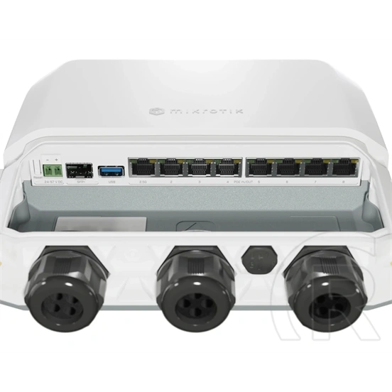 MikroTik RB5009UPr+S+OUT kültéri PoE router (1x2.5GbE PoE LAN, 7xGbE PoE LAN, 1xSFP+)
