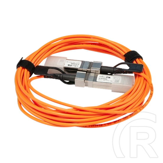 MikroTik SFP/SFP+ aktív DAC kábel (5 m, SFP+ dugó - SFP+ dugó, 1G/10G, narancssárga)