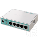 MikroTik hEX refresh E50UG vezetékes router (5x1000 Mbps, beltéri, 512 MB RAM, 128 MB NAND, RouterOS v7)