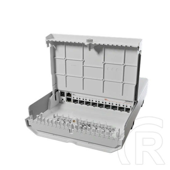 MikroTik netFiber 9 CRS310-1G-5S-4S+ kültéri switch (1x Gigabit RJ45, 5x SFP, 4x SFP+, PoE-in, IP65, fehér)