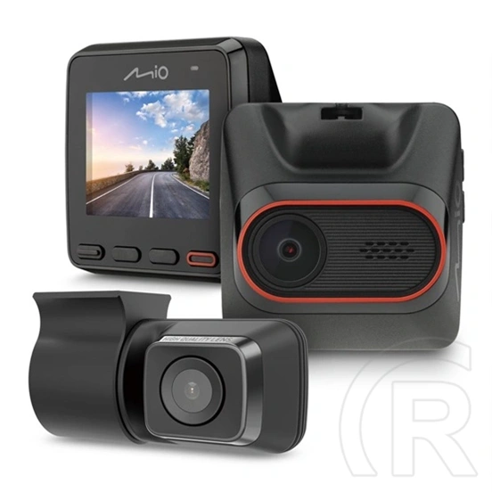 Mio MiVue C420 Dual menetrögzítő kamera (első és hátsó kamera, 2,0" kijelző, 1080p Full HD, 135°/130° látószög, 250 mAh