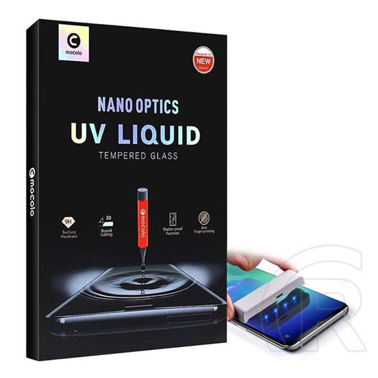 Mocolo UV LIQUID Huawei P30 Pro képernyővédő üveg (3D full cover, íves, karcálló, 0.3mm, 9H + UV lámpa) átlátszó
