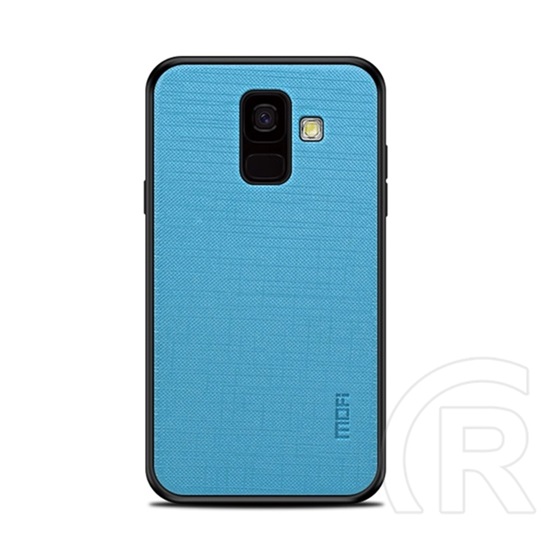 Mofi Bright Shield Samsung Galaxy A6 (2018) tok (szilikon keret, textil hátlap, kék)