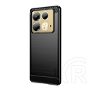 Mofi Infinix Note 40 (X6853) Mofi szilikon telefonvédő (ütésállóság, légpárnás sarok, szálcsiszolt, karbon minta) fekete