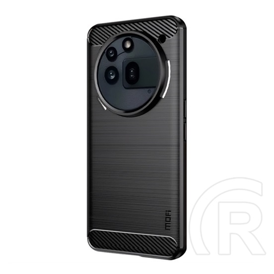 Mofi Nothing Phone (3a) Pro szilikon telefonvédő (ütésállóság, légpárnás sarok, szálcsiszolt, karbon minta) fekete