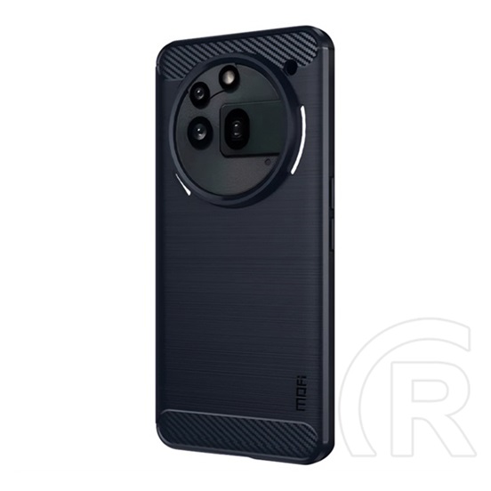Mofi Nothing Phone (3a) Pro szilikon telefonvédő (ütésállóság, légpárnás sarok, szálcsiszolt, karbon minta) sötétkék