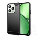 Mofi Realme C61 4G Mofi szilikon telefonvédő (ütésállóság, légpárnás sarok, szálcsiszolt, karbon minta) fekete