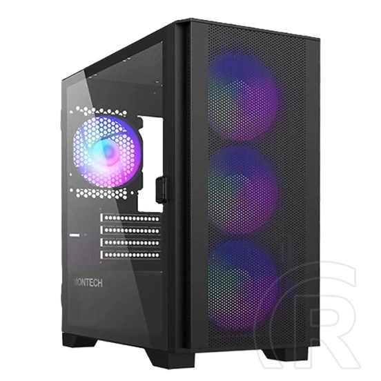 Montech AIR 100 ARGB számítógépház (mATX, fekete)