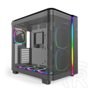 Montech KING 95 PRO Midi torony, ARGB, edzett üveg, fekete