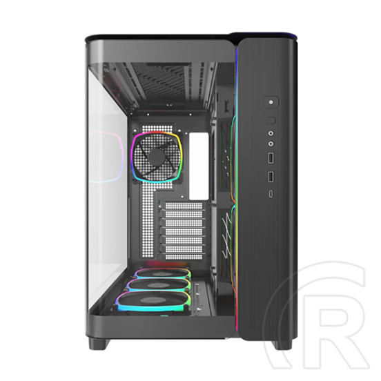 Montech KING 95 PRO Midi torony, ARGB, edzett üveg, fekete