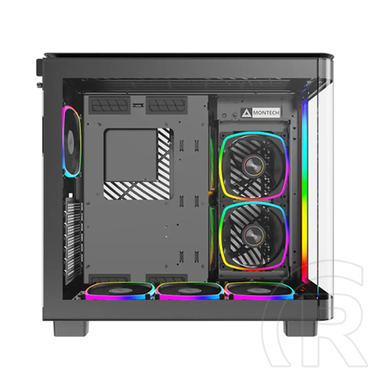 Montech KING 95 PRO Midi torony, ARGB, edzett üveg, fekete
