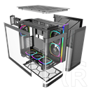 Montech KING 95 PRO Midi torony, ARGB, edzett üveg, fekete