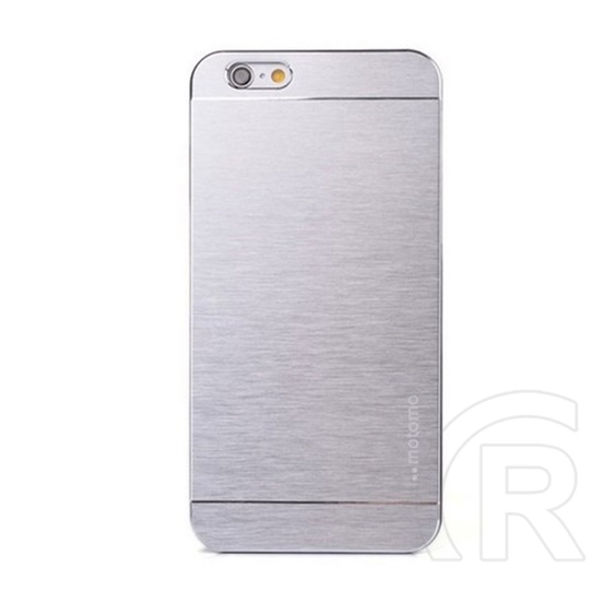 Motomo Apple iPhone 6S 4.7 műanyag telefonvédő (alumínium hátlap, szálcsiszolt minta) ezüst