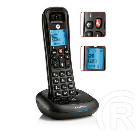 Motorola CD4001 telefon készülék (vezeték nélküli, kijelző, DECT, fekete)