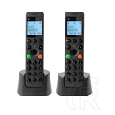 Motorola dot202 telefon készülék (vezeték nélküli, 2 kézibeszélő, kijelző, dect) fekete