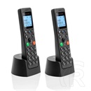 Motorola dot202 telefon készülék (vezeték nélküli, 2 kézibeszélő, kijelző, dect) fekete